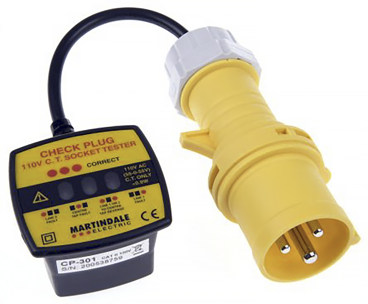 Martindale, Model CP-301 Socket Tester 30mA 110V ac CAT II 150 V RS Calibration