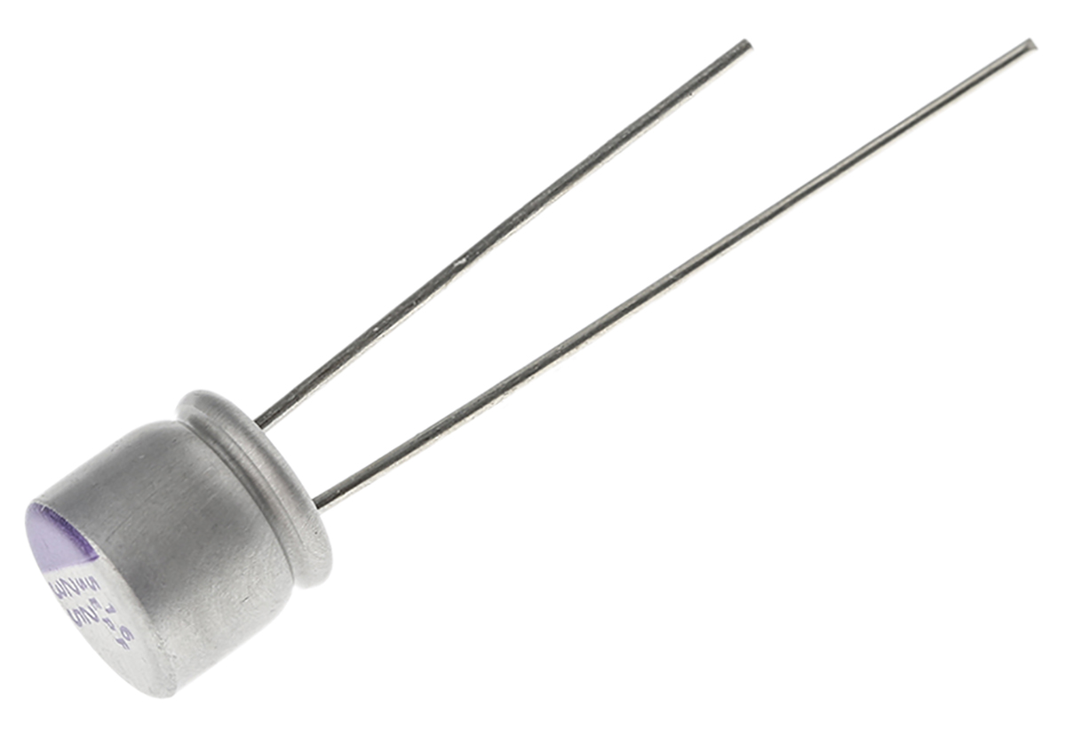 Panasonic 22μF Through Hole Polymer Capacitor, 35V dc
