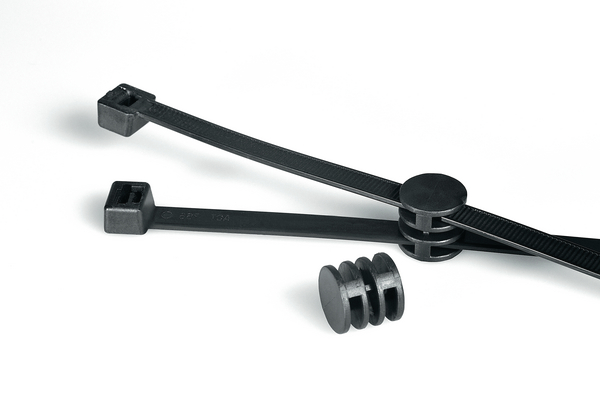 HellermannTyton Cable Tie, 202mm x 4.6 mm, Black Nylon, Pk-500