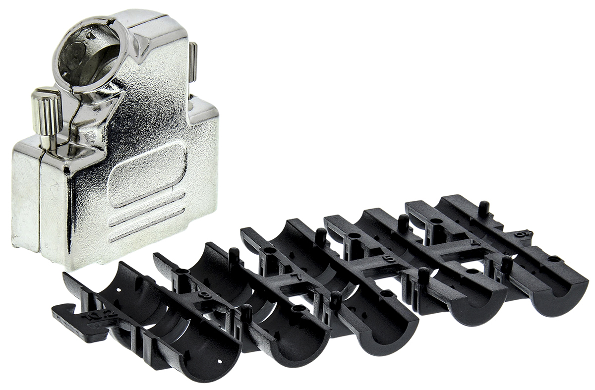 HARTING D-sub Series Metal Right Angle D Sub Backshell, 15 Way