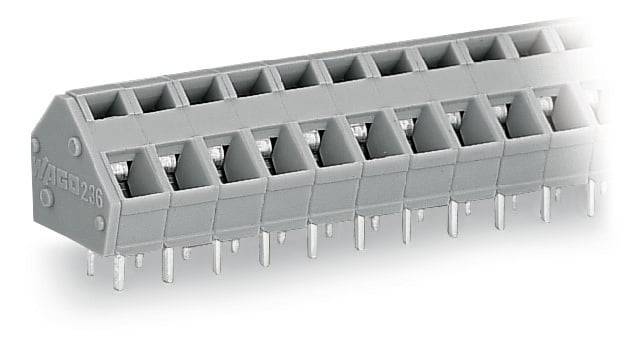 WAGO 236 Series PCB Terminal Block, 4-Contact, 5.08mm Pitch, Through Hole Mount, 1-Row, Cage Clamp Termination