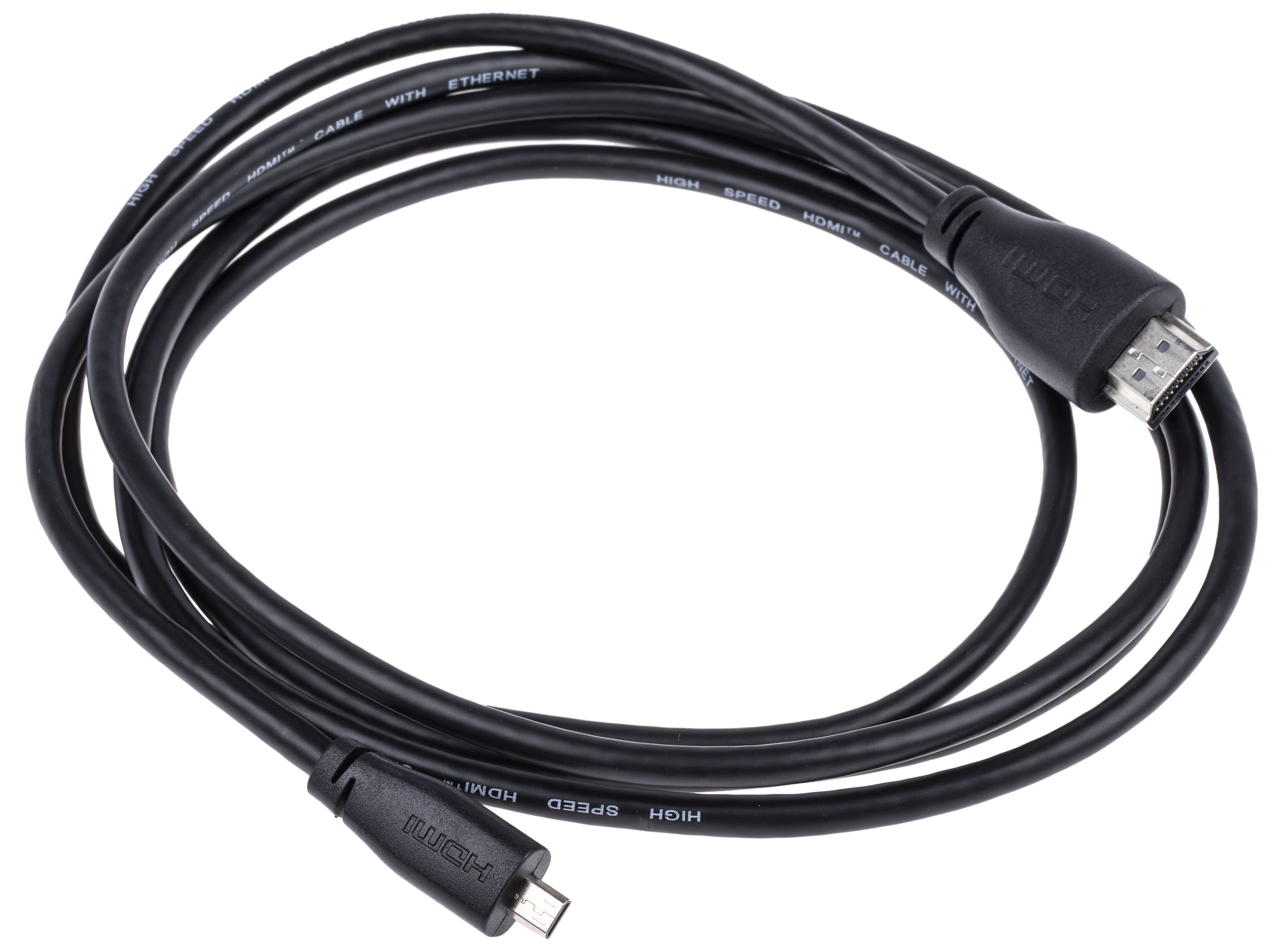 Raspberry Pi 2m HDMI to Micro HDMI Cable in Black