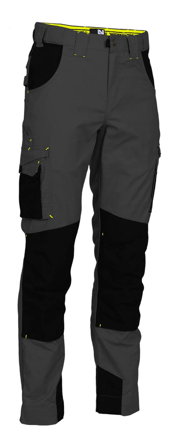 Nine worths ADAM Unisex's Black, Grey 2% Anti-Static Fibre, 33% Cotton, 65% Polyester, Size 38 Waist Size 78 cm W