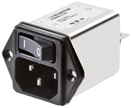 Schaffner 6A, 250 V ac Flange Mount IEC Inlet Filter FN9264B-6-06, Faston