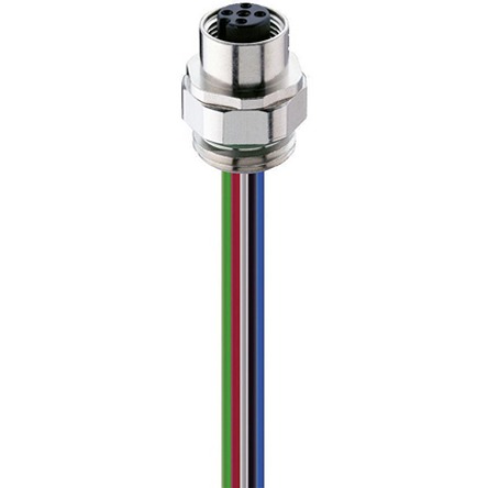 Lumberg Automation Connector, 5 Contacts, Front, M12 Connector, Socket, Female, IP65, IP67, 0936 DFC Series