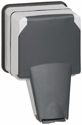 Legrand Plexo 66 Gray Power Socket, 16A, Type E - French