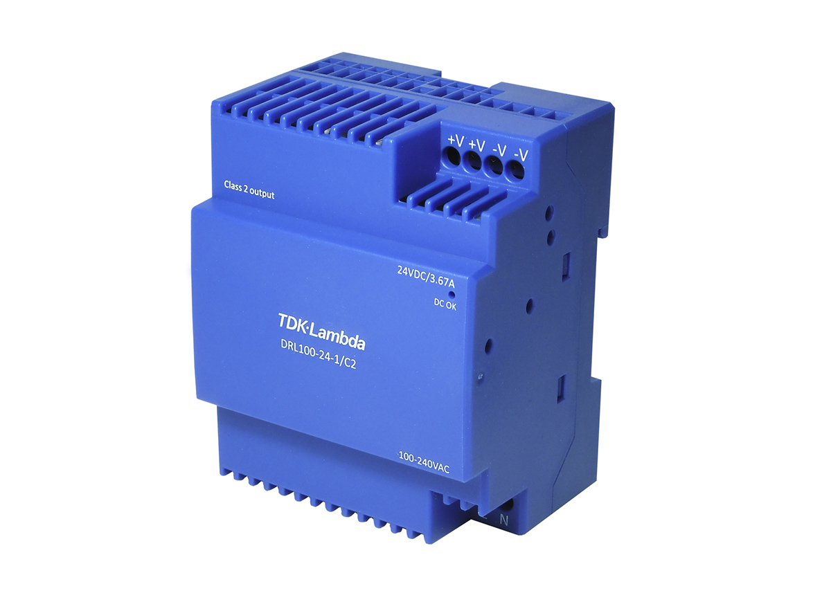 TDK-Lambda DRL10-100 Switched Mode DIN Rail Power Supply, 85 → 264V ac ac Input, 24V dc dc Output, 3.67A Output,