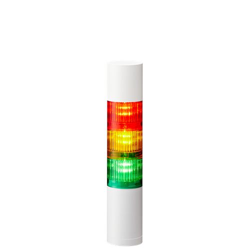 Patlite LR5 Series Amber, Green, Red Buzzer Signal Tower, 3 Lights, 24 V dc, Direct Mount