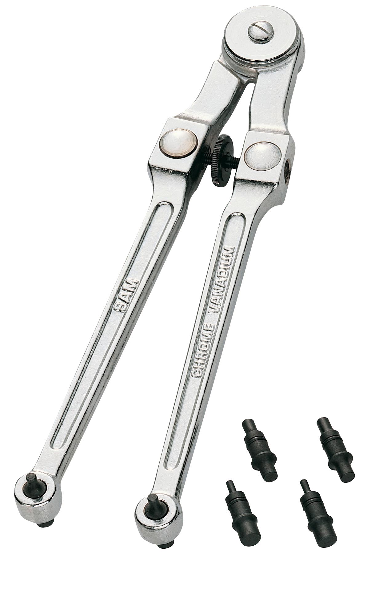 SAM Adjustable Spanner, 250 mm Overall, Hook Handle