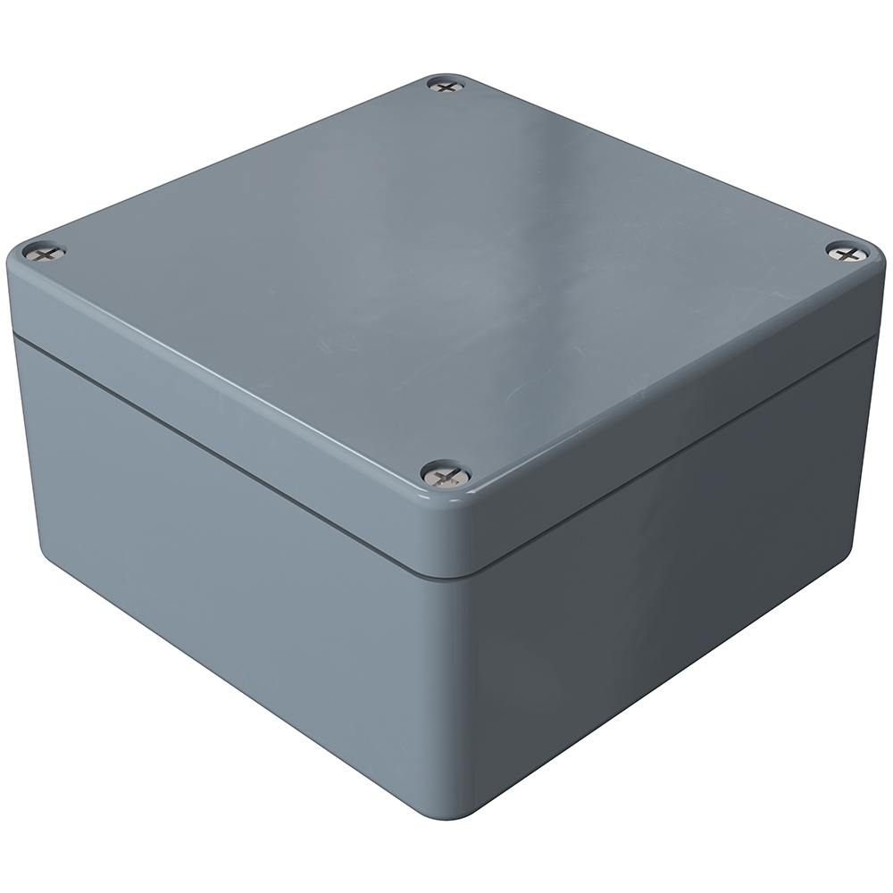 Rose Polyester Standard Series Grey Glass Fibre Reinforced Polyester Enclosure, IP66, IK08, Grey Lid, 160 x 160 x 91mm