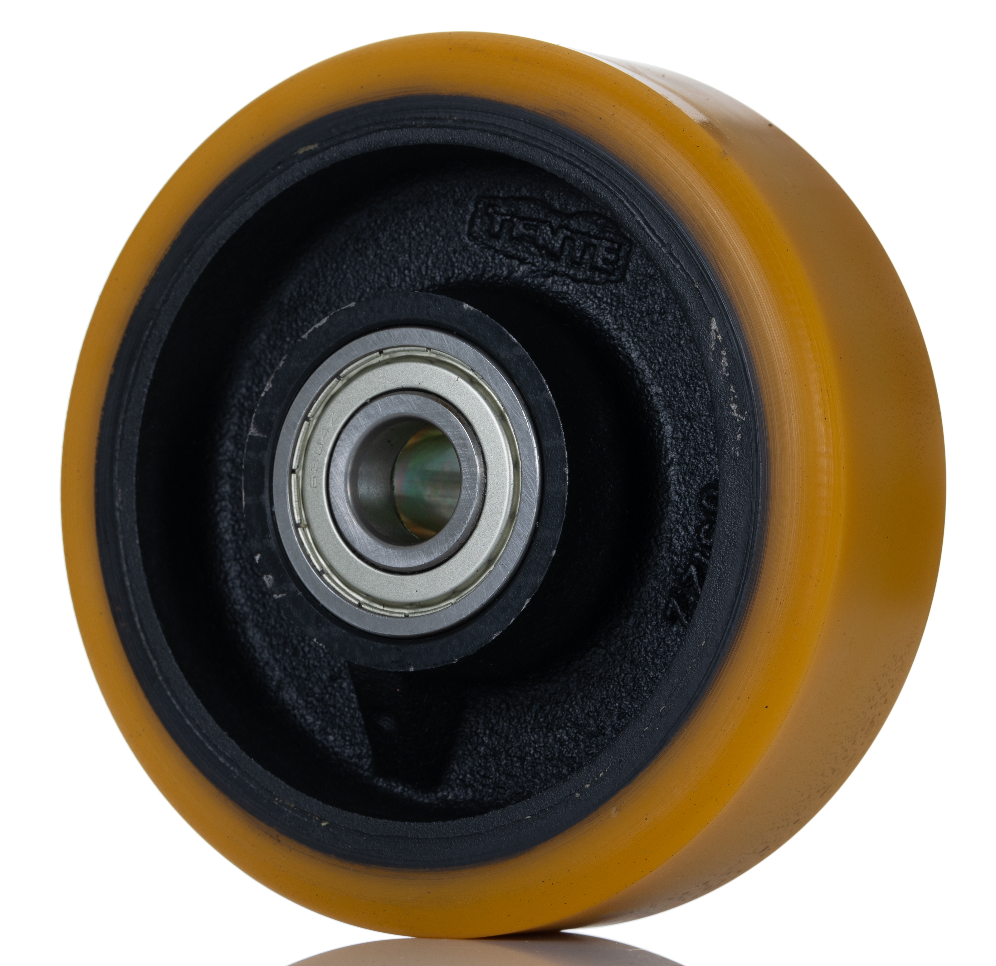Tente Brown Polyurethane Corrosion Resistant Trolley Wheel, 1400kg