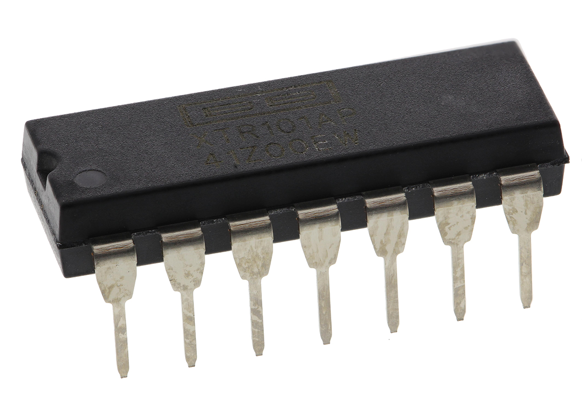 XTR101AP Texas Instruments, 4 → 20 mA Current Loop Transmitter 14-Pin PDIP
