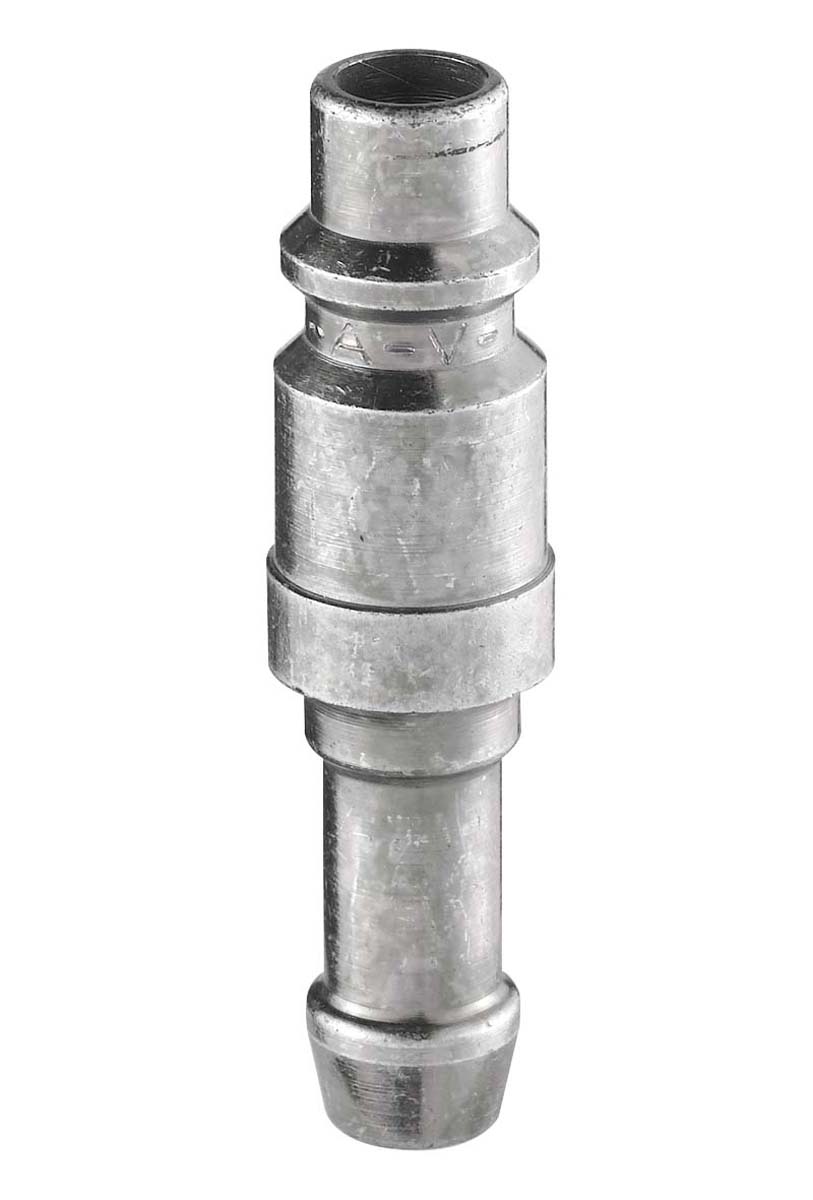 PREVOST Treated Steel Plug for Pneumatic Quick Connect Coupling, 8mm Hose Barb
