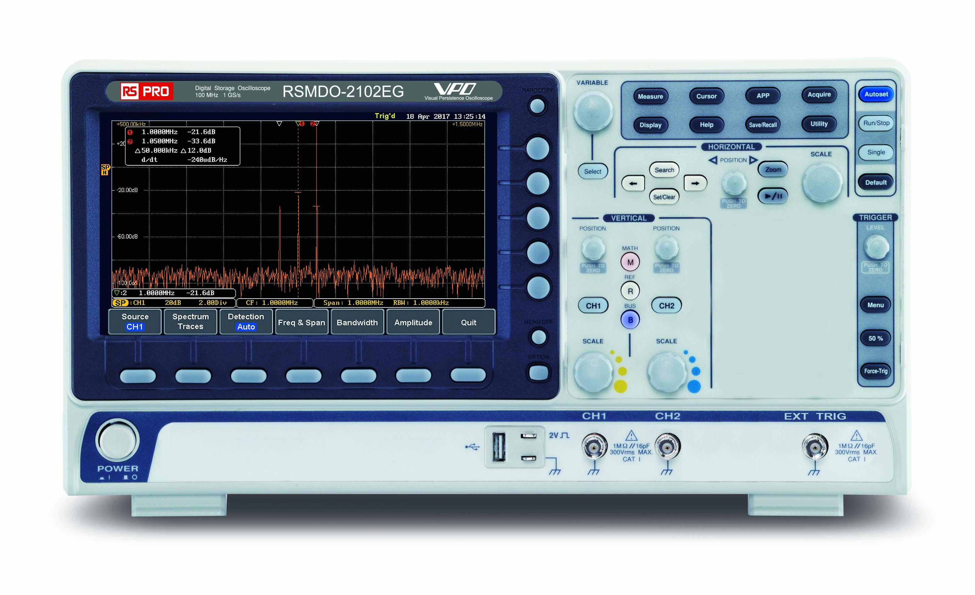 RS PRO RSMDO-2000EX Series, 100 MHz Bench Oscilloscope, 2