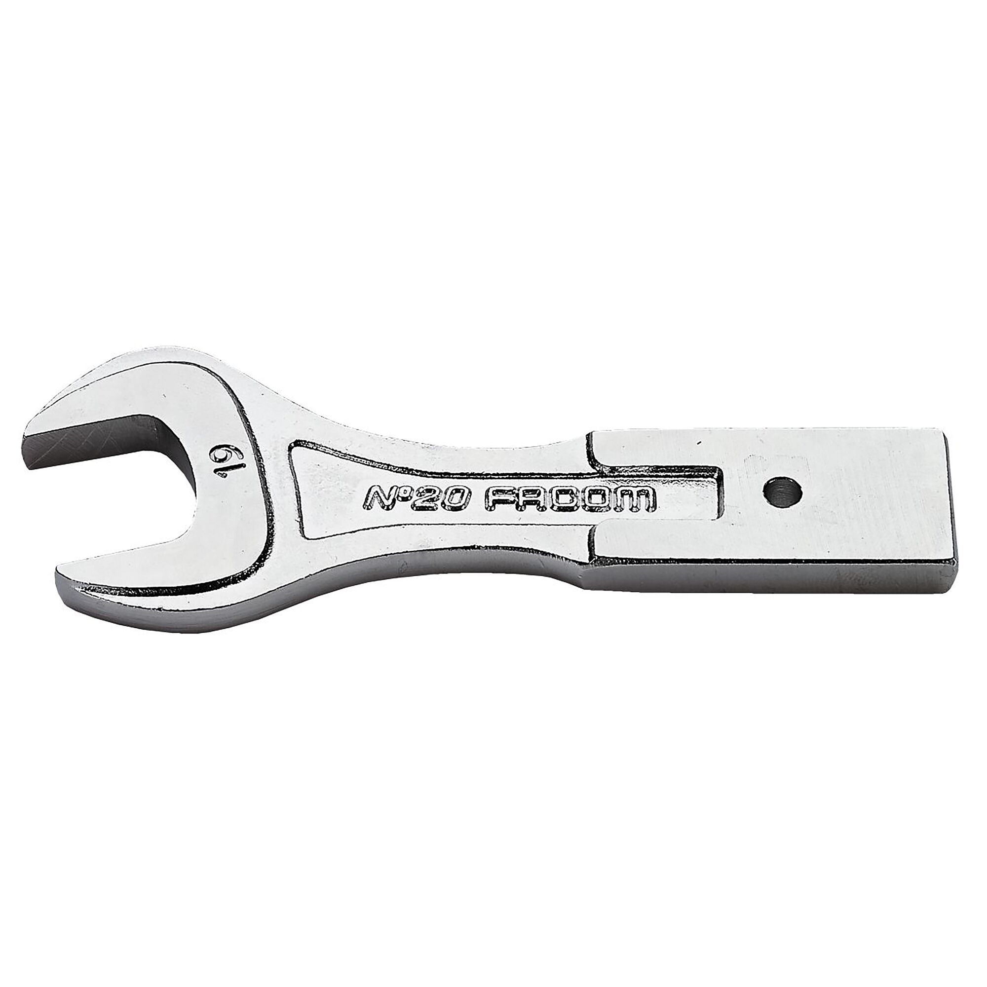 Facom 20 Series Crow Foot Spanner Head, 10, 20 x 7mm Insert, Chrome Finish