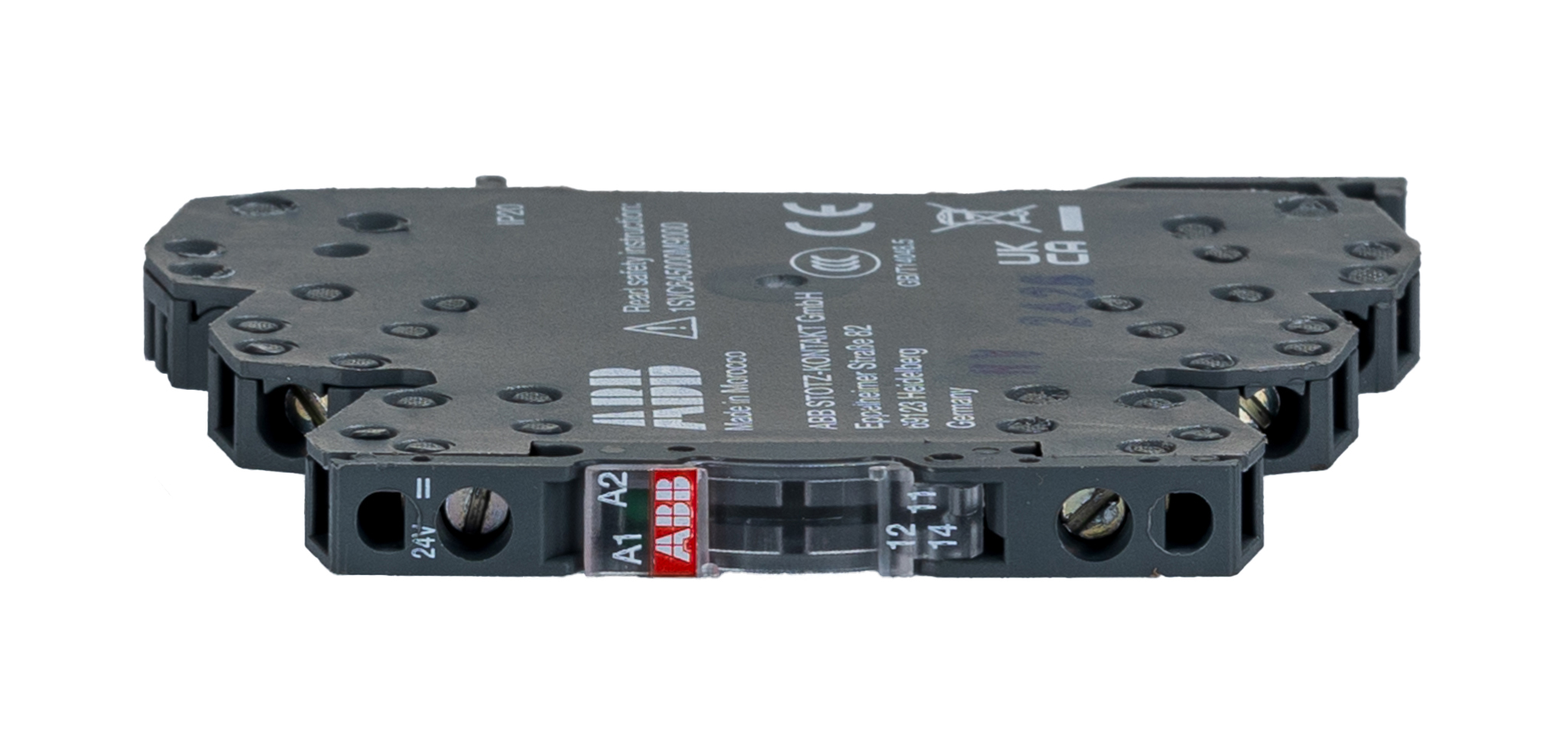 ABB RB121 Series Interface Relay, DIN Rail Mount, 24V dc Coil, SPDT, 6A Load