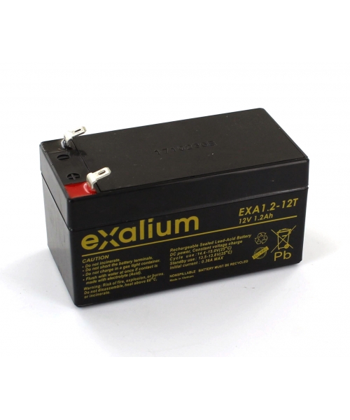 Exalium 12V F1 Lead Acid Battery, 1.2Ah