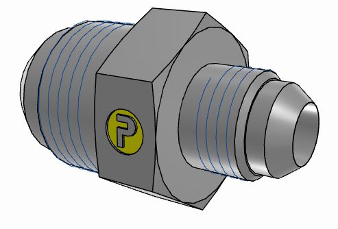 Parker Hydraulic Union Straight Threaded Adaptor UNF 7/8-14 Male to UNF 9/16-18 Male, 10-6HMTXS