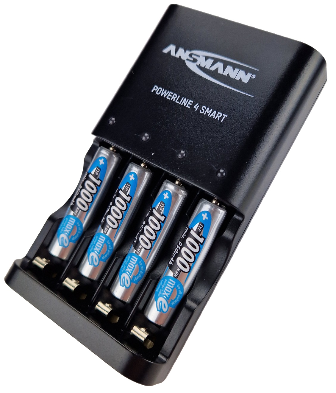 Ansmann 1001-0049-UK-3 Battery Charger For NiCd, NiMH AA, AAA 4 Cell 500mA with EU, UK plug, Batteries Included