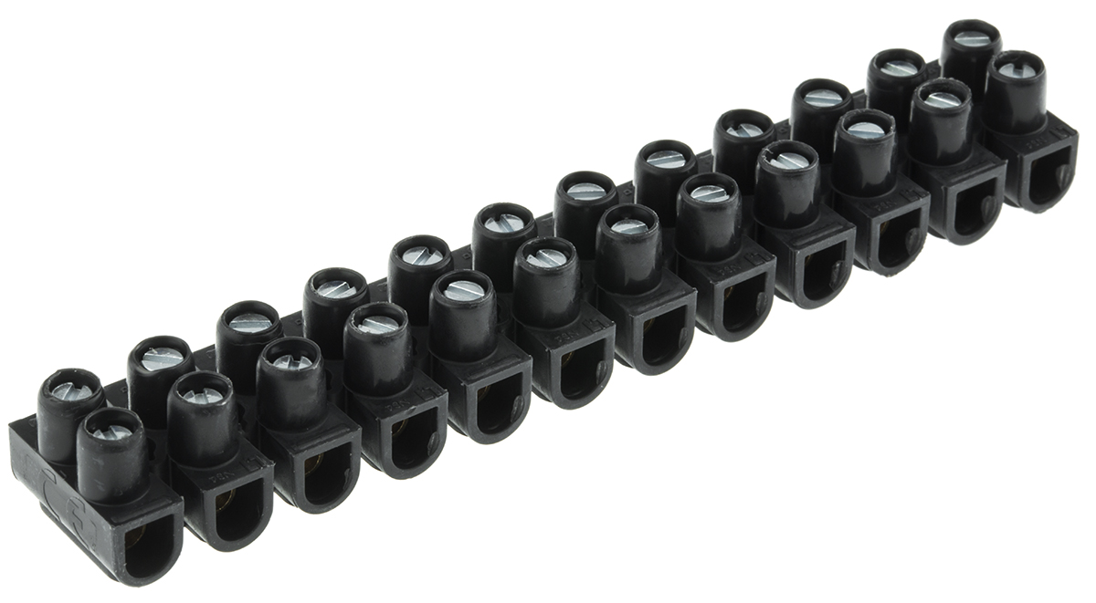Legrand Terminal Strip, 24A, 2.5 mm² Wire, Screw Termination