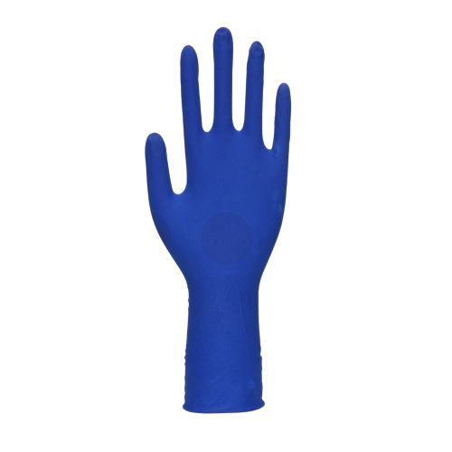 Unigloves GA001* Dark Blue Powder-Free Latex Disposable Gloves, Size M, 50 per Pack