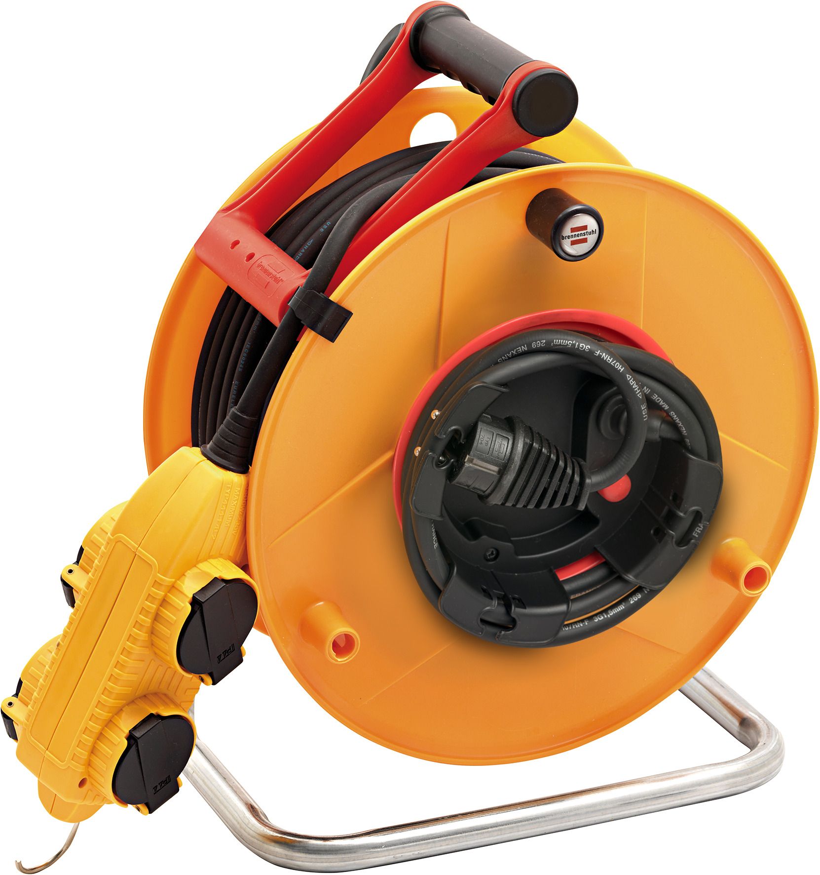 brennenstuhl 38.5m 4 Socket Type E - French Cable Reel Open Reel, 230 V, IP44