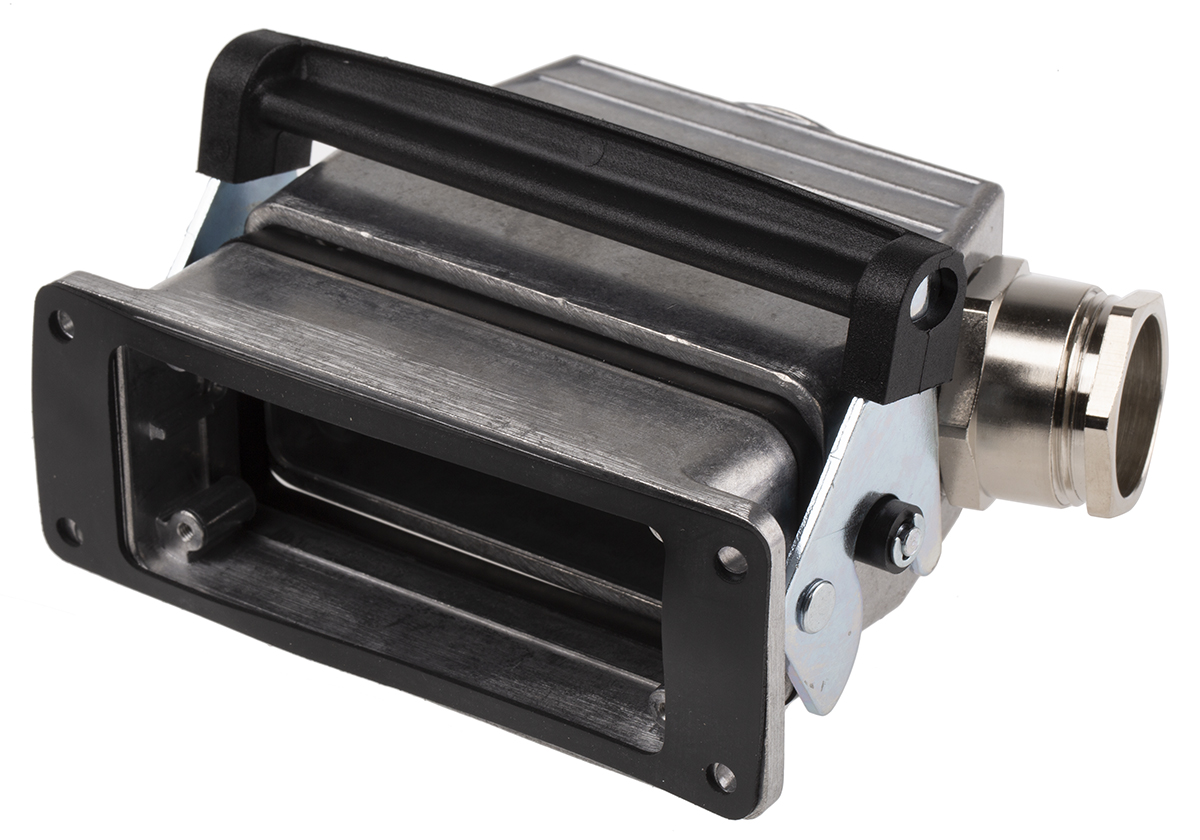 EPIC H-B Heavy Duty Power Connector Hood, 16 Contacts, PG21 Thread, Side Entry