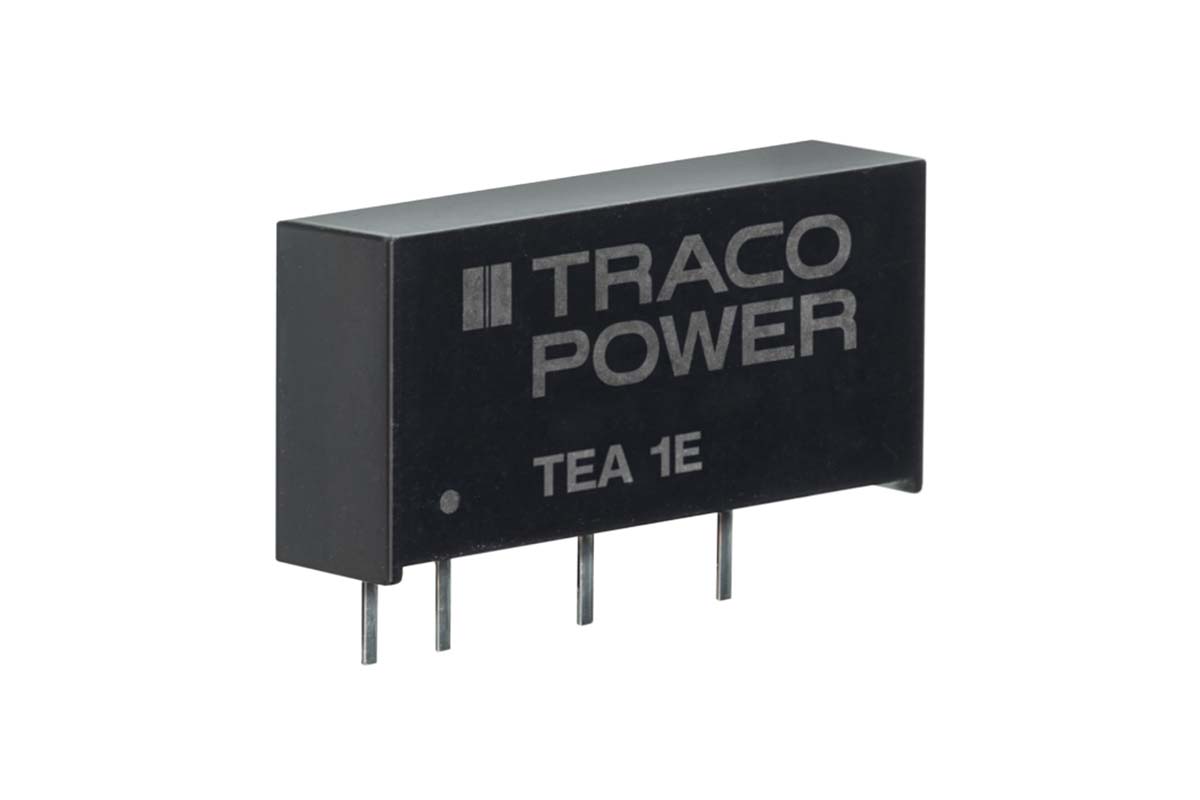 TRACOPOWER TEA 1 DC-DC Converter, 5V dc/ 200mA Output, 4.5 → 5.5 V dc Input, 1W, Through Hole, +85°C Max Temp