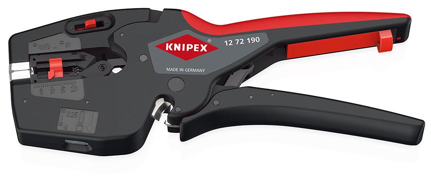 Knipex 12 72 190 Series Automatic stripper, 0,03 mm² Min, 10 mm² Max, 190 mm Overall