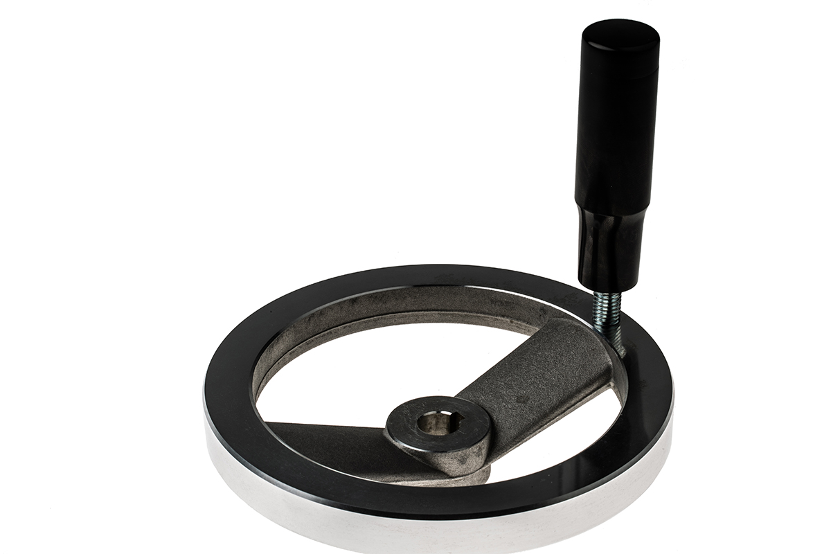 RS PRO Silver Die Cast Aluminium Hand Wheel, 160mm diameter