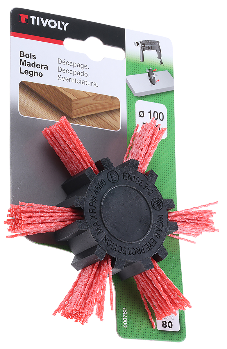 Tivoly Nylon Circular Abrasive Brush, 100mm Diameter