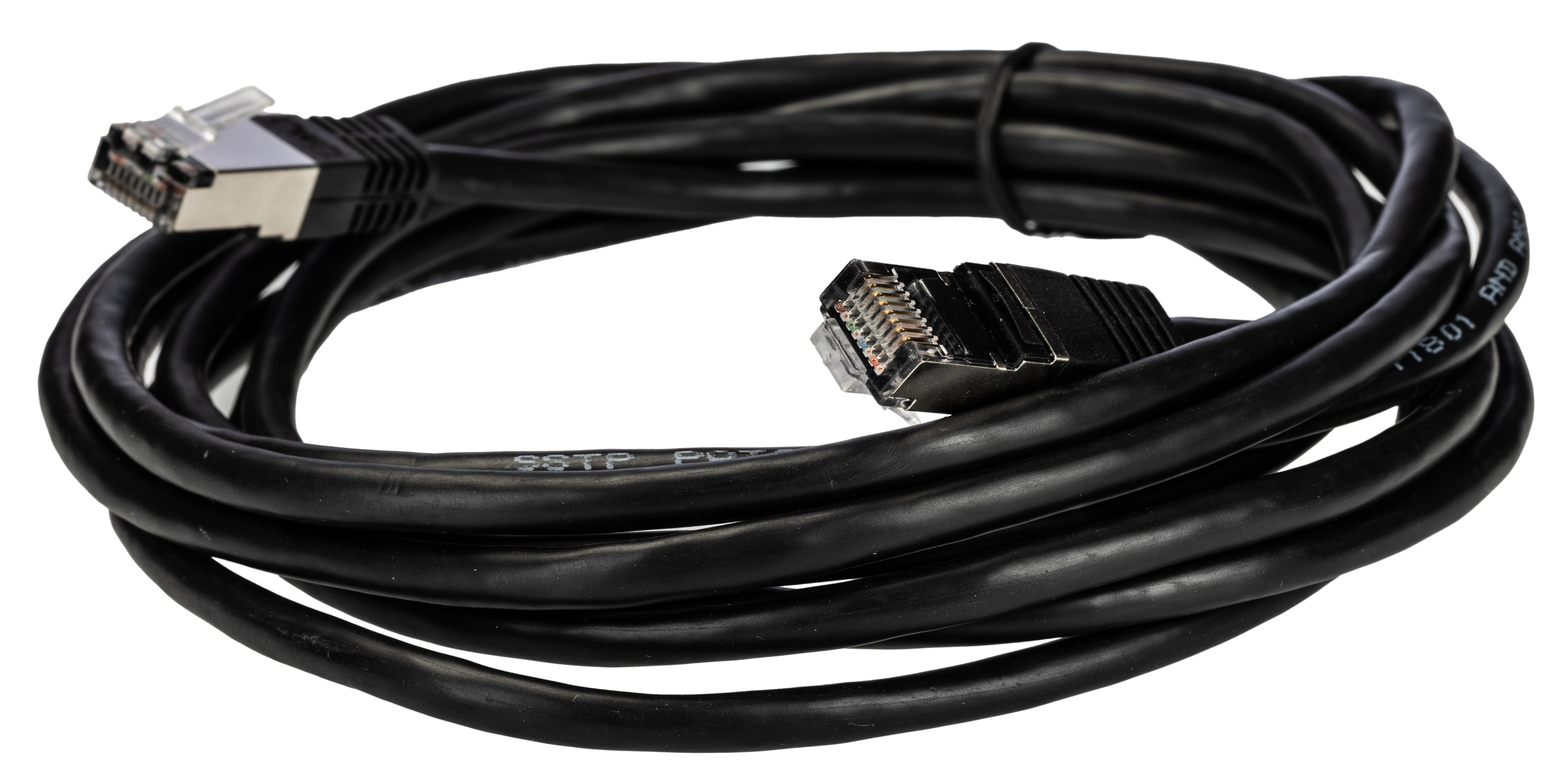 RS PRO, 3m Cat6, Black RJ45 to Male RJ45 Male, S/FTP Shielded, Terminated PVC Sheath