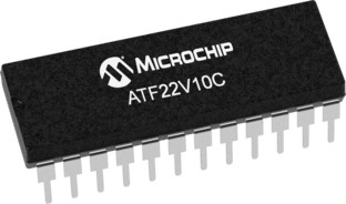 Microchip ATF22V10C-10PU, SPLD Simple Programmable Logic Device ATF22V10C 500 Gates, 10 Macro Cells, 22 I/O, ISP, 5ns