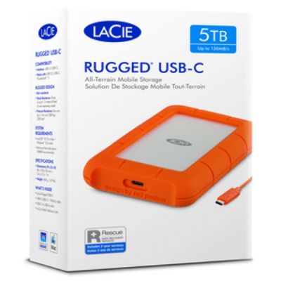Seagate LACIE RUGGED USB-C 1 TB External Hard Drive