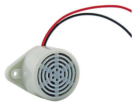 RS PRO 95dB Base Mount, Panel Mount Continuous Internal Magnetic Buzzer Component, 26.4 x 17.6mm, 4V dc Min, 6V dc Max