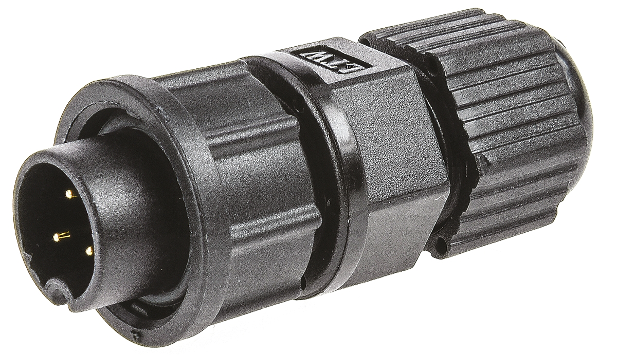 Amphenol Industrial Circular Connector, 3 Contacts, Cable, Standard Connector, Plug, Male, IP67, Ceres Series