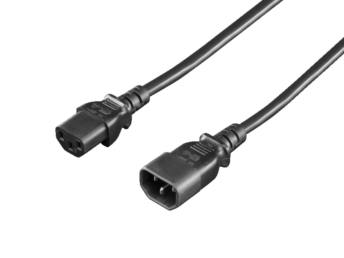 Rittal IEC C14 IEC C13 Power Cord, 1.8m