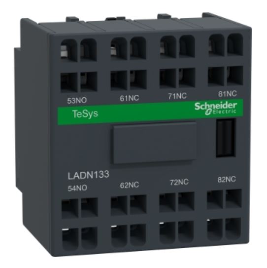 Schneider Electric Auxiliary Contact Block, 1NO + 3NC, Front Mount, Tesys LADN