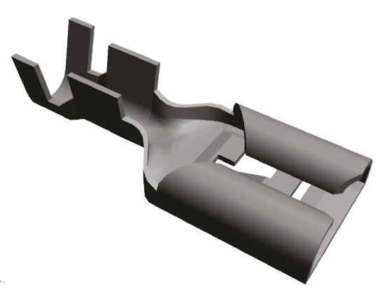 TE Connectivity FASTIN-FASTON .375 Uninsulated Female Spade Connector, Receptacle, 9.53 x 1.22mm Tab Size, 3mm² to 6mm²