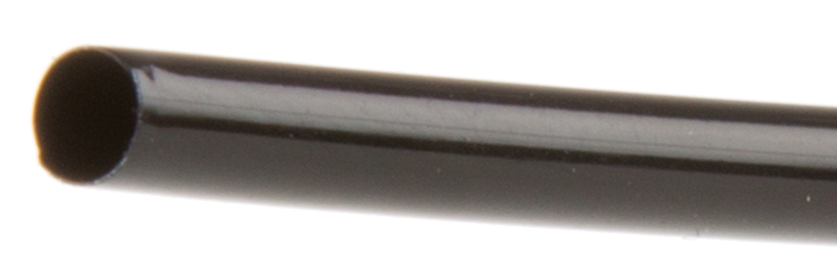 TE Connectivity Heat Shrink Tubing, Black 2.4mm Sleeve Dia. x 1.2m Length 2:1 Ratio, RW-175 Series