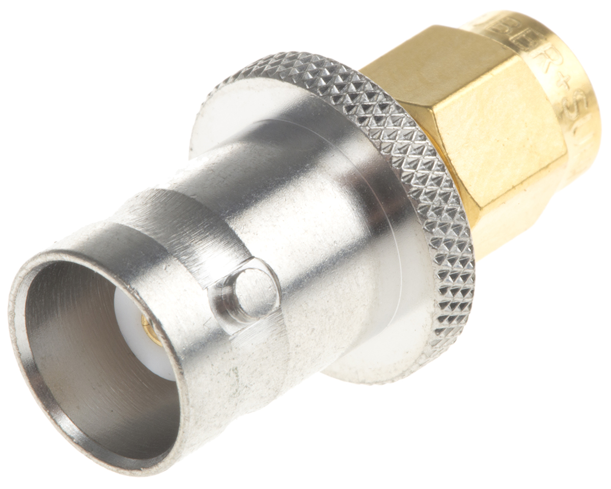 Huber+Suhner Straight 50Ω RF Adapter SMA Plug to BNC Socket 4GHz