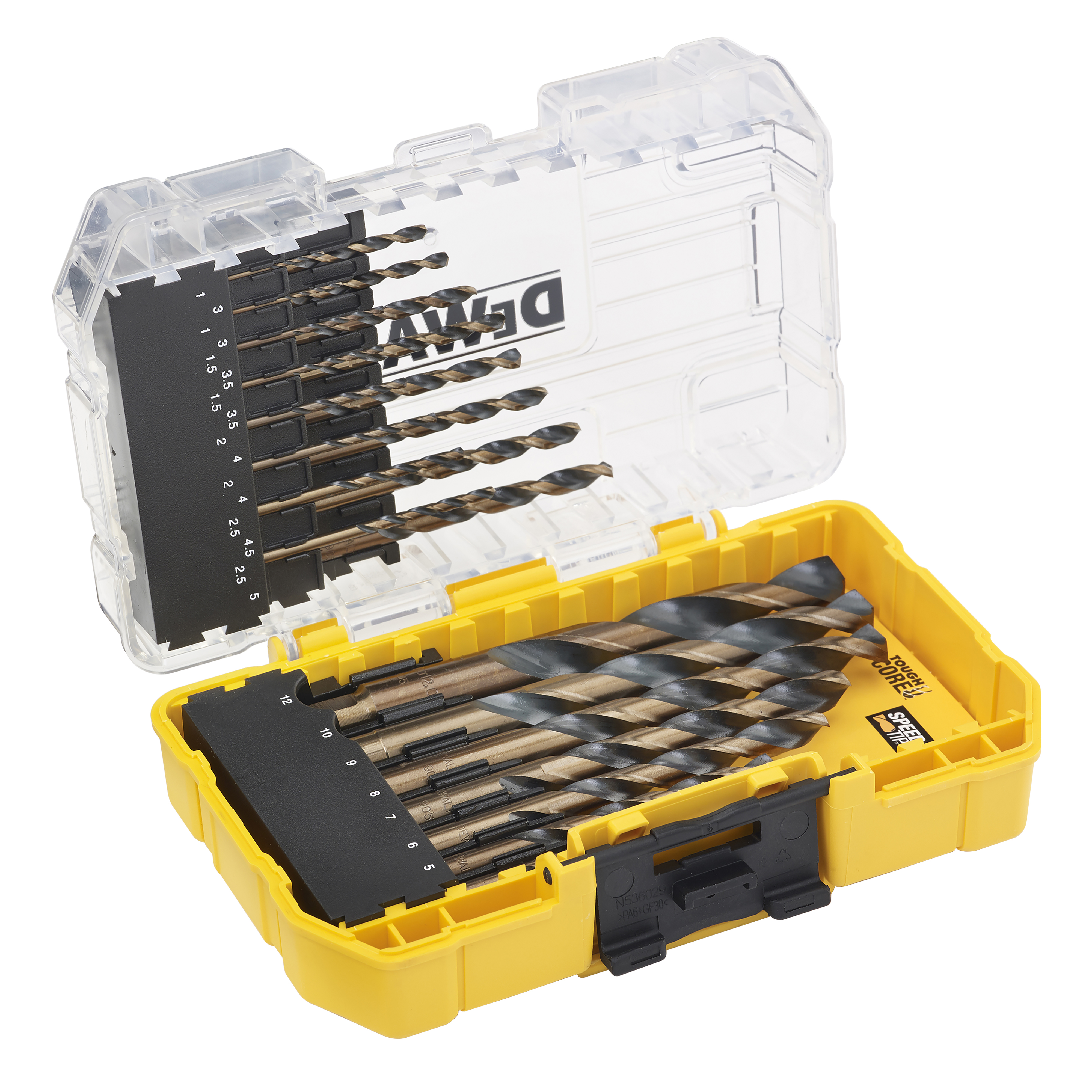 DeWALT 23-Piece Twist Drill Bit Set for Multi-Material, 12mm Max, 1mm Min, HSS-G Bits