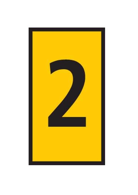 HellermannTyton WIC Snap On Clip On Cable Marker, Yellow, Pre-printed "2", 2.8 → 3.8mm Cable, for Cables and