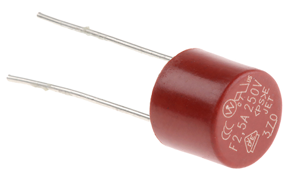 Wickmann PC Board Non Resettable Fuse, Radial 2.5A, 250V ac