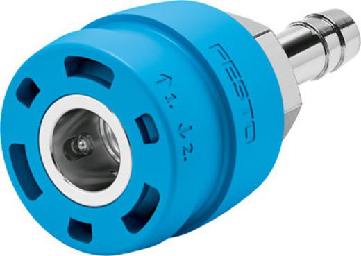 Festo Brass Pneumatic Quick Connect Coupling, 9mm Hose Barb