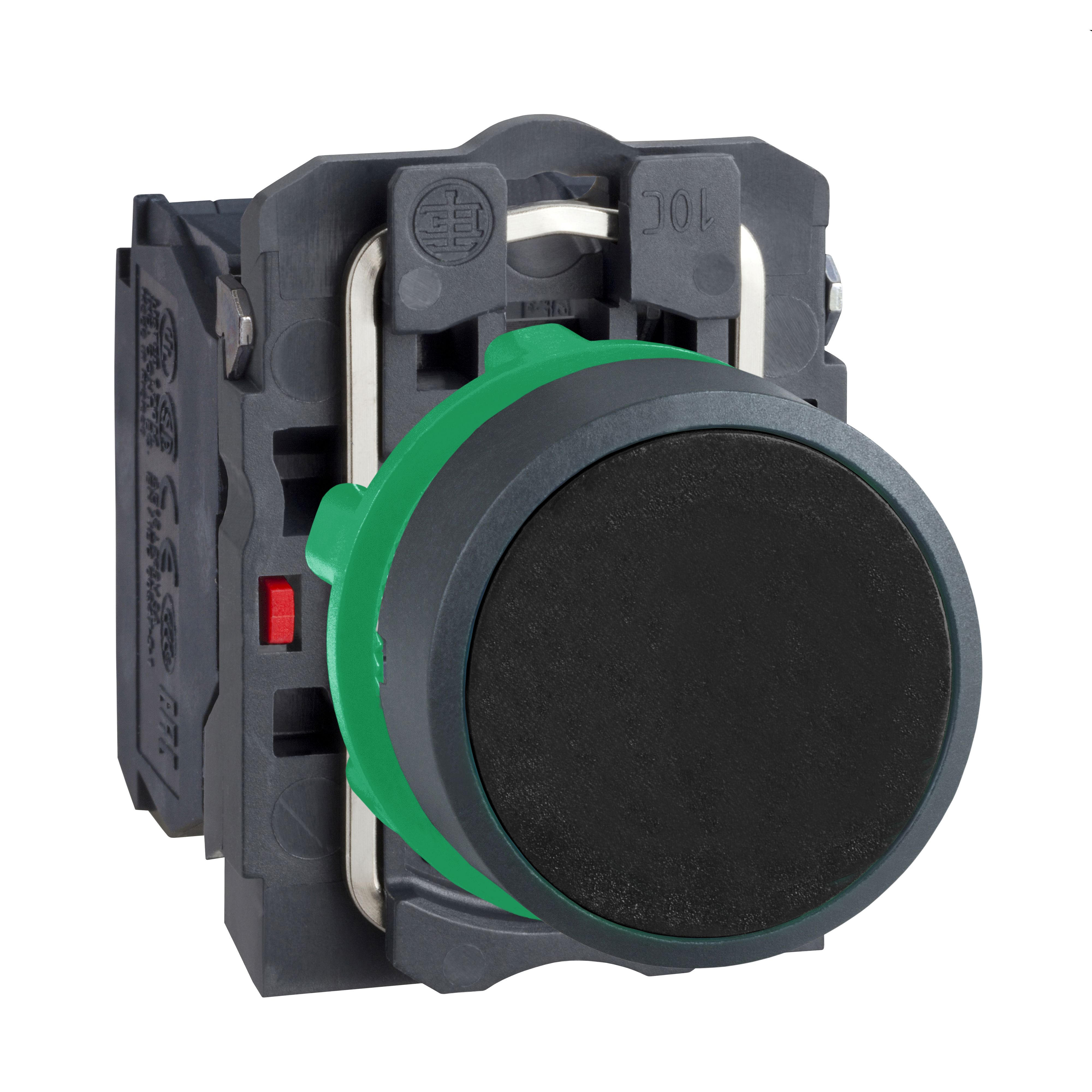 Schneider Electric Harmony Series Push Button, Slow Brake, Panel Mount, 22mm Cutout, SPDT, 600V, IP66, IP67, IP69(IP69K)