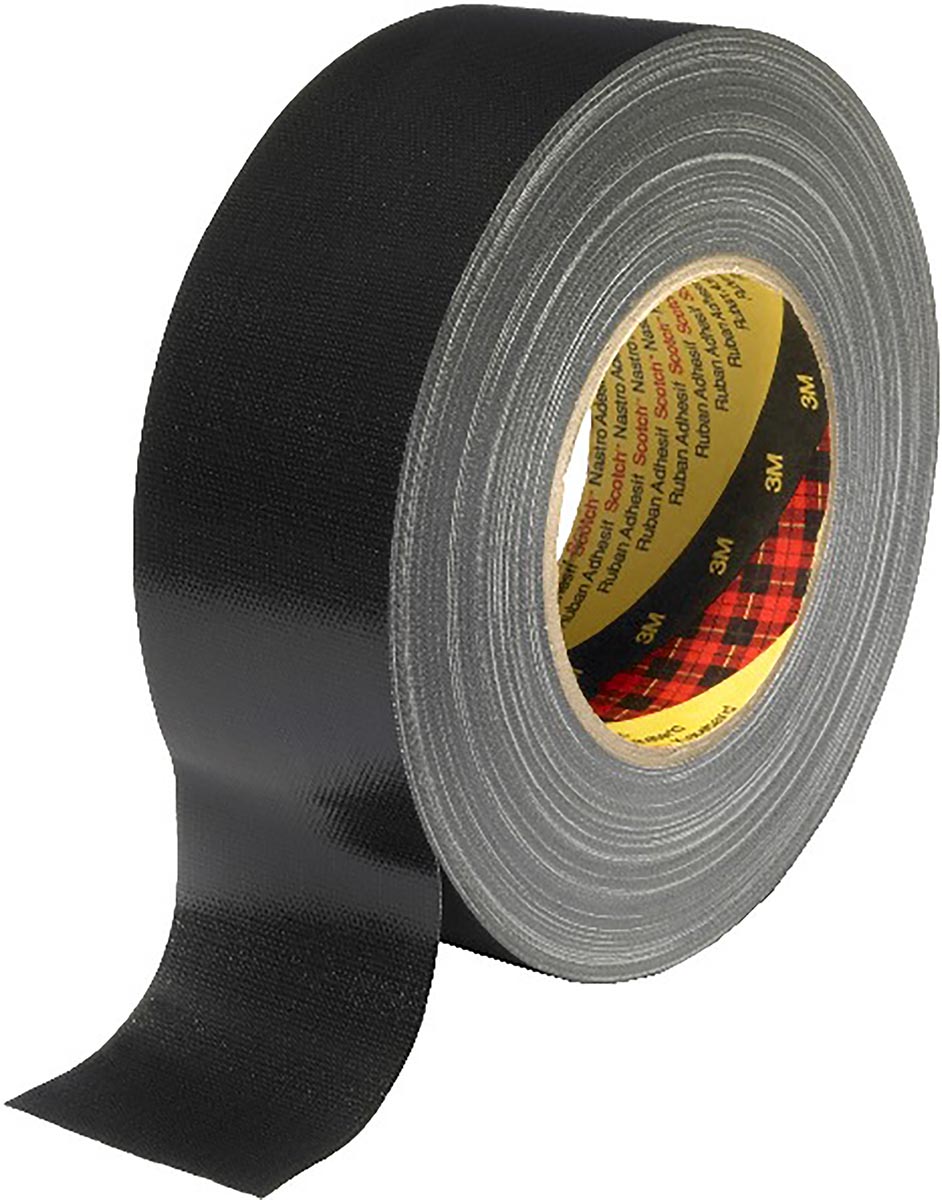 3M Scotch 389 Duct Tape, 50m x 100mm, Black, Acrylic Coated Finish