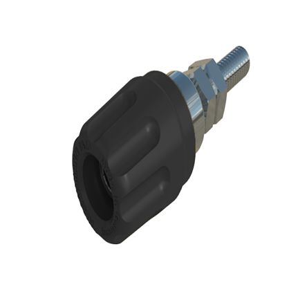 Hirschmann Test & Measurement 16A, Green Binding Post With Brass Contacts and Nickel Plated - 14mm Hole Diameter