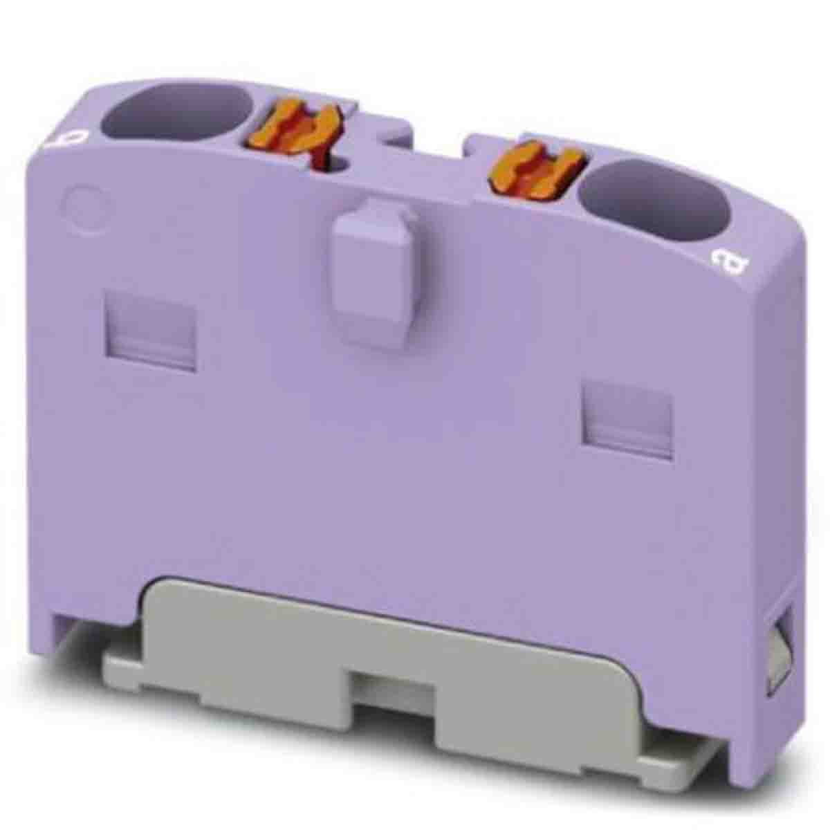 Phoenix Contact Distribution Block, 2 Way, 2.5mm², 17.5A, 450 V, Violet