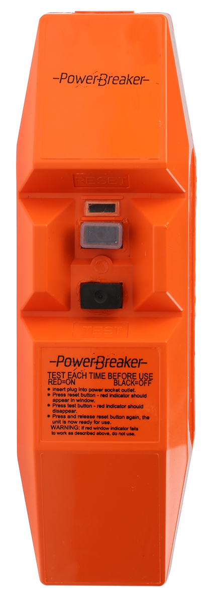 Powerbreaker Inline Mains RCD Connector Adapter 2 Pole ,Rated At 16A,230 V ac